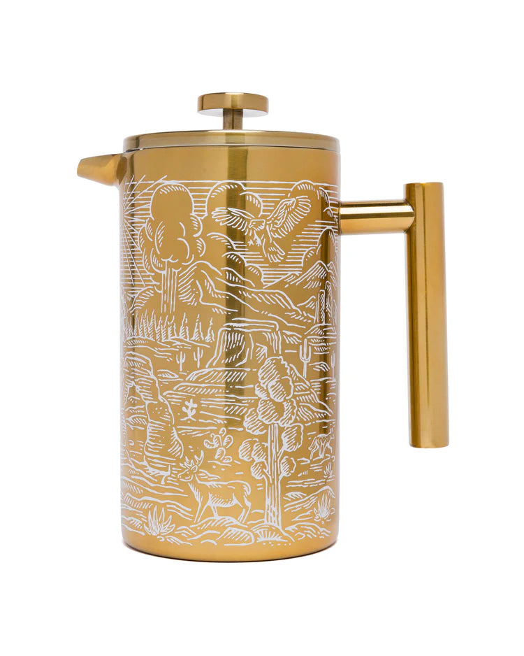 National Parks Brass French Press Coffemaker – Wicked+ General Store