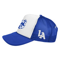 LA Don't Trip 2024 Trucker Hat - White/Royal