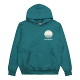 HORIZON LINES HEAVY FLEECE HOODIE - Jade