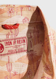 Desert Dreams Short Sleeve Button Up Shirt - Orange