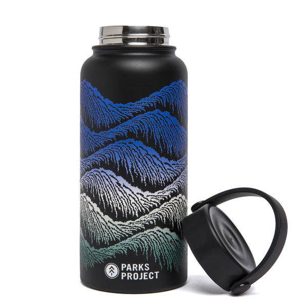 PARKS PROJECT ACADIA MIDNIGHT WAVES 32OZ. INSULATED WATER BOTTLE