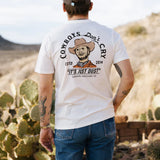 COWBOYS DON'T CRY Tee - White White
