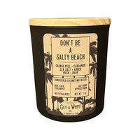 Don't Be A Salty Beach | Sea Salt Cardamom Wood Wick Candle || 7.3 oz