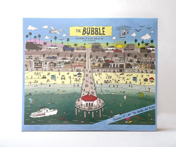 THE BUBBLE :: Manhattan Beach City Map Art Poster Puzzle (18" x 24") - 500 piece