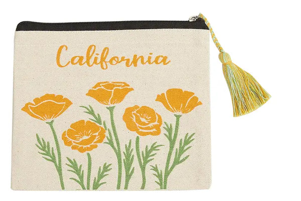 California Poppy Zip Pouch