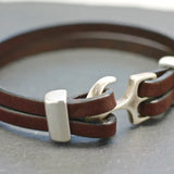 Leather Anchor Bracelet