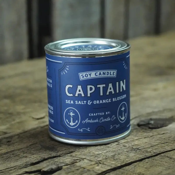 Captain | Sea Salt + Orange Blossom 8oz Soy Candle