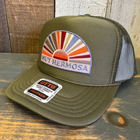 Hermosa Beach MUY HERMOSA High Crown Trucker Hat - Olive