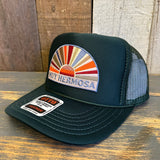Hermosa Beach MUY HERMOSA High Crown Trucker Hat - Dark Green