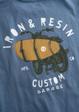 Custom Garage Pocket Tee - Sky Blue