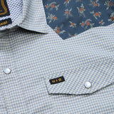 H Bar B Tech Longsleeve - Rancher Floral : Smoke Blue