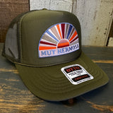 Hermosa Beach MUY HERMOSA High Crown Trucker Hat - Olive