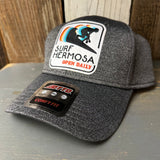 Hermosa Beach SURF HERMOSA :: OPEN DAILY 6 Panel Low Profile Baseball Cap - Heather Black