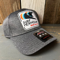 Hermosa Beach SURF HERMOSA :: OPEN DAILY 6 Panel Low Profile Baseball Cap - Heather Black