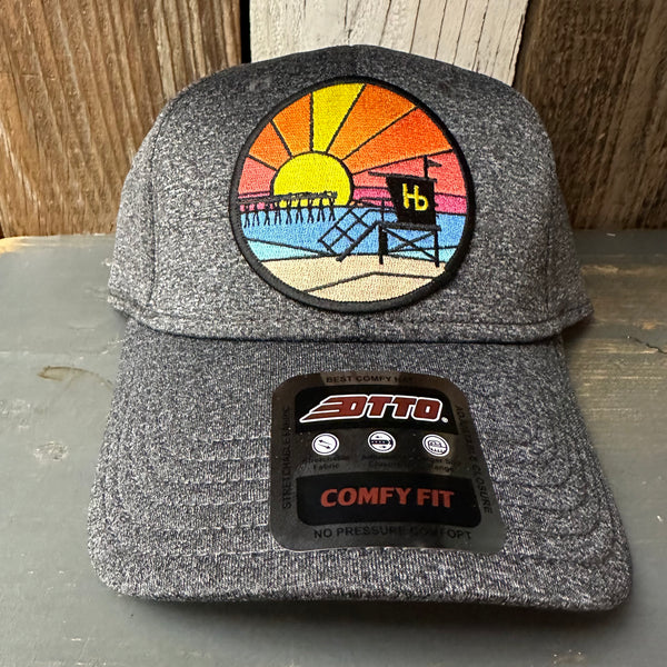 Hermosa Beach OBLIGATORY SUNSET 6 Panel Low Profile Baseball Cap - Heather Black