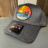 Hermosa Beach OBLIGATORY SUNSET 6 Panel Low Profile Baseball Cap - Heather Black