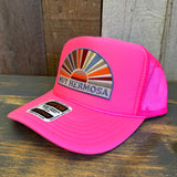 Hermosa Beach MUY HERMOSA Trucker Hat - Neon Pink