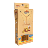 Tan box for a wood and rubber hook and ring game, featuring product art and visible gameplay components.