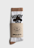 Howdy Luck Sock - White