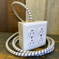 Extō+4 in SURF'S UP w/White-sand, Green, Blue, Indigo, and Black 8FT Extension Cord