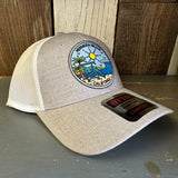 Hermosa Beach SHOREFRONT "OTTO COMFY FIT" 6 Panel Low Profile Mesh Baseball Cap - Heather Grey/White