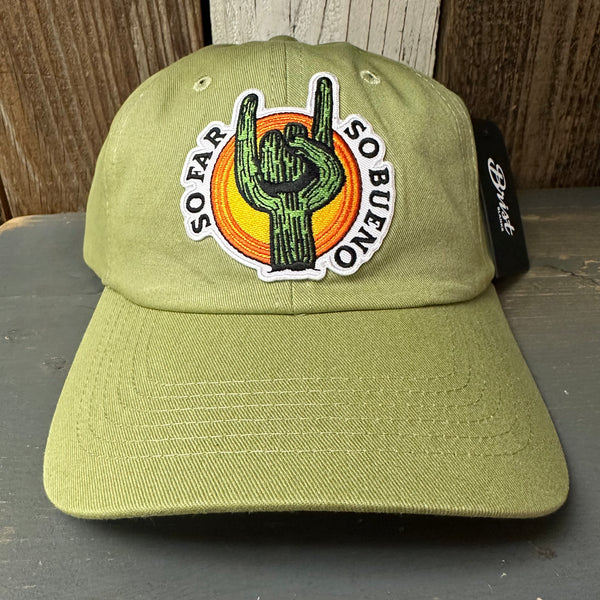 SO FAR :: SO BUENO 6 Panel Low Profile Dad Hat - Desert Green by Brist