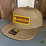Hermosa Beach AS REAL AS THE STREETS 7 Panel Snapback Hat - Coyote Brown