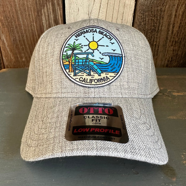 Hermosa Beach SHOREFRONT Premium 6-Panel Low Profile Snapback Hat - Heathered Grey