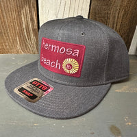 Hermosa Beach WELCOME SIGN 6-Panel Mid Profile Snapback Hat - Heather Black