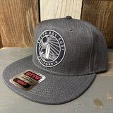 SOUTH BAY SURF (Navy Patch) 6-Panel Mid Profile Snapback Hat - Heather Black