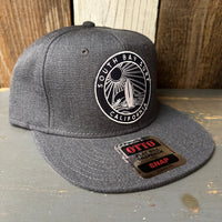 SOUTH BAY SURF (Navy Patch) 6-Panel Mid Profile Snapback Hat - Heather Black