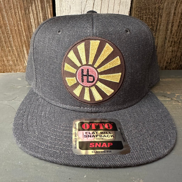 Hermosa Beach SUNBEAMS 6-Panel Mid Profile Snapback Hat - Heather Black