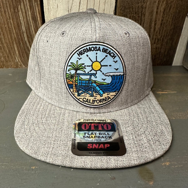Hermosa Beach SHOREFRONT 6-Panel Mid Profile Snapback Hat - Grey