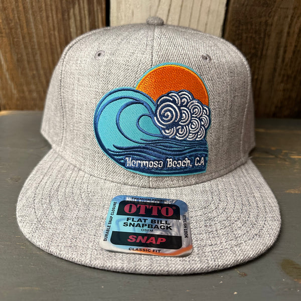 Hermosa Beach TUBULAR Premium 6-Panel Mid Profile Snapback Hat - Grey