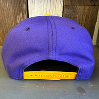 Hermosa Beach THE NEW STYLE 6-Panel Mid Profile Snapback Hat - Purple/Gold