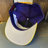 Hermosa Beach THE NEW STYLE 6-Panel Mid Profile Snapback Hat - Purple/Gold