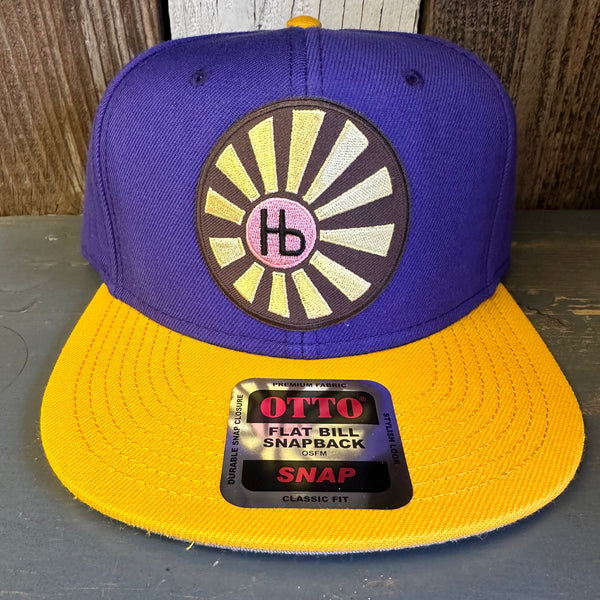 Hermosa Beach SUNBEAMS 6-Panel Mid Profile Snapback Hat - Purple/Gold