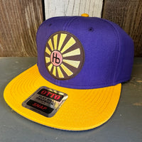 Hermosa Beach SUNBEAMS 6-Panel Mid Profile Snapback Hat - Purple/Gold