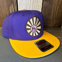 Hermosa Beach SUNBEAMS 6-Panel Mid Profile Snapback Hat - Purple/Gold
