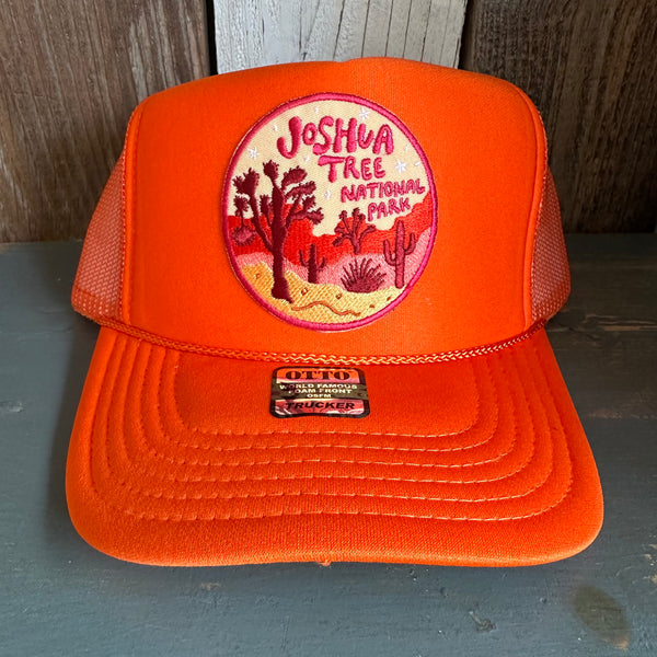 JOSHUA TREE NATIONAL PARK High Crown Trucker Hat - Orange