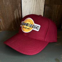Hermosa Beach HIGH HEAT 6 Panel Mid Profile Baseball Cap - Maroon