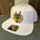 SO FAR :: SO BUENO 6 Panel Mid Profile Snapback Hat - White