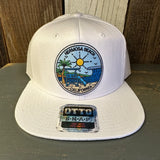 Hermosa Beach SHOREFRONT 6 Panel Mid Profile Snapback Hat - White