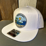 Hermosa Beach SHOREFRONT 6 Panel Mid Profile Snapback Hat - White
