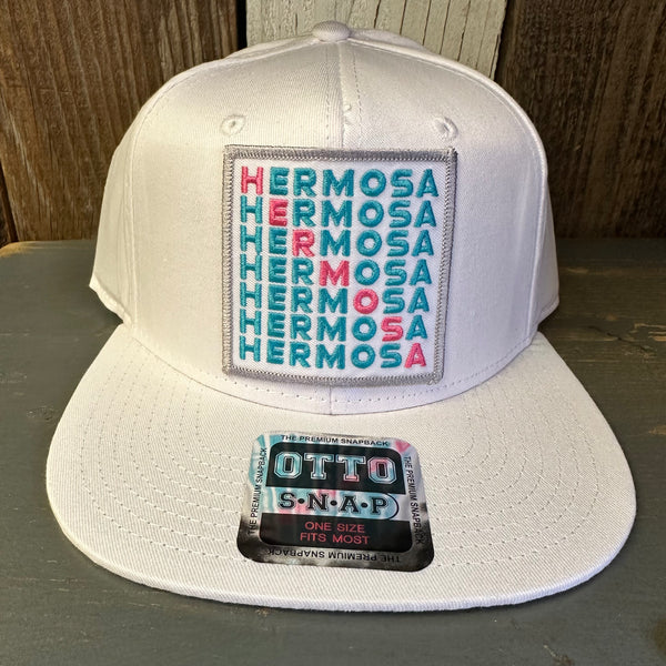 Hermosa Beach OCEAN DRIVE 6 Panel Mid Profile Snapback Hat - White