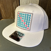 Hermosa Beach OCEAN DRIVE 6 Panel Mid Profile Snapback Hat - White