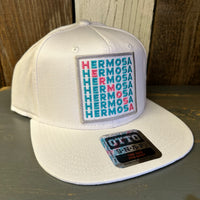 Hermosa Beach OCEAN DRIVE 6 Panel Mid Profile Snapback Hat - White