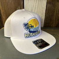 Hermosa Beach FIESTA 6 Panel Mid Profile Snapback Hat - White
