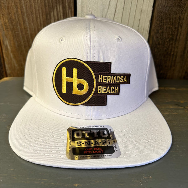 Hermosa Beach THE NEW STYLE 6 Panel Mid Profile Snapback Hat - White