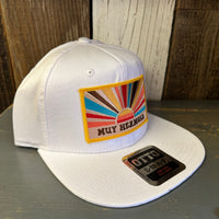 Hermosa Beach MUY HERMOSA 6 Panel Mid Profile Snapback Hat - White
